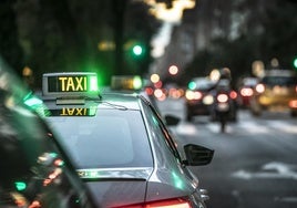 Un taxi, en Logroño.