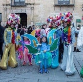 Una cuadrilla disfrazada durante el Carnaval en Santo Domingo, en una imagen de archivo.