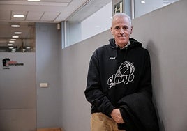 Félix Sanz, presidente del Club Baloncesto Clavijo, en las instalaciones del Diario LA RIOJA.