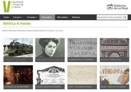 Página web de la Biblioteca Virtual de La Rioja.