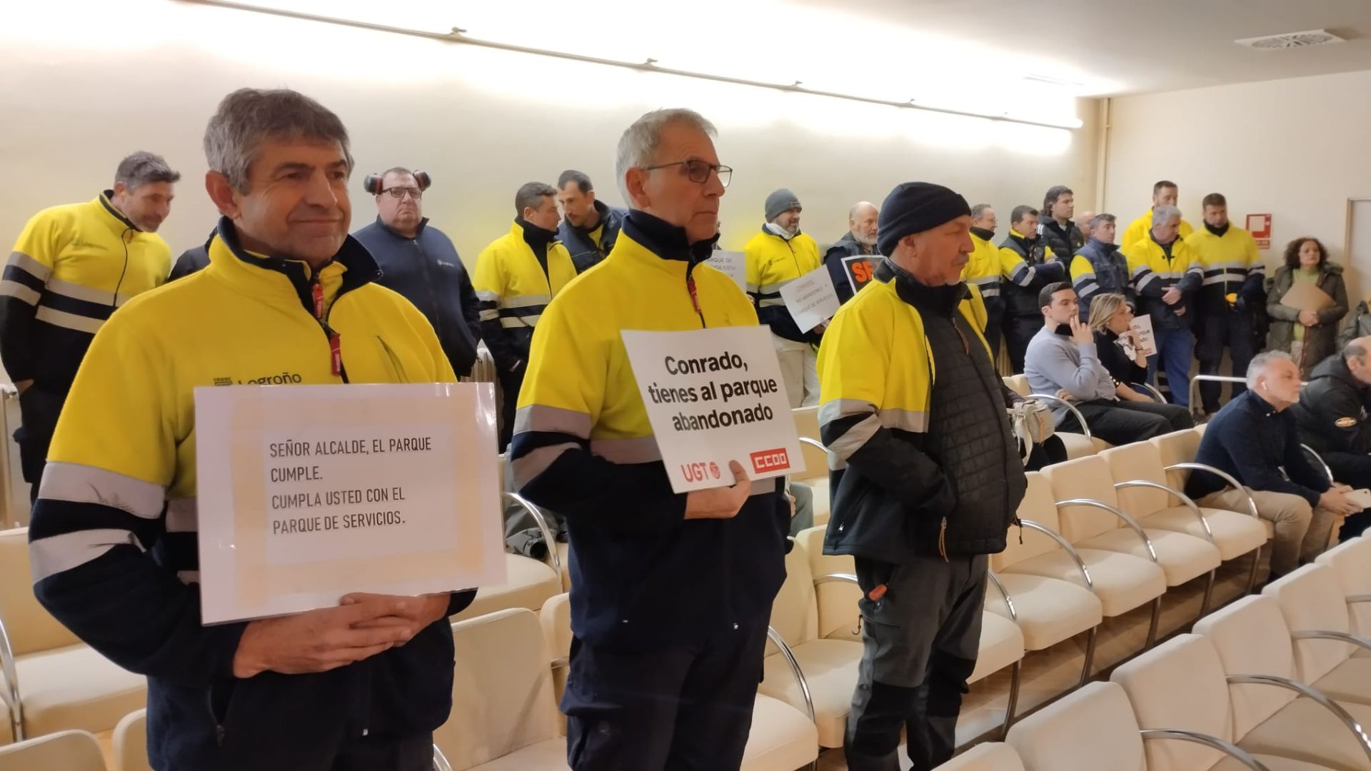 Protesta, una más, desde el Parque Municipal de Servicios.