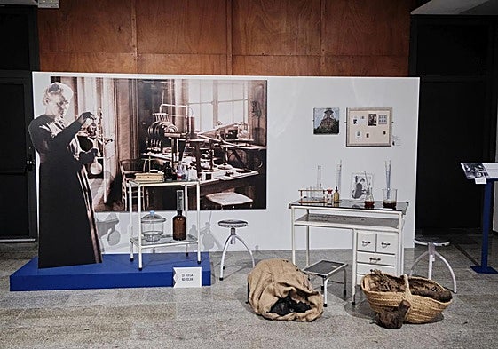 Recreación del laboratorio donde Maria Sklodowska Curie trabajó durante años.