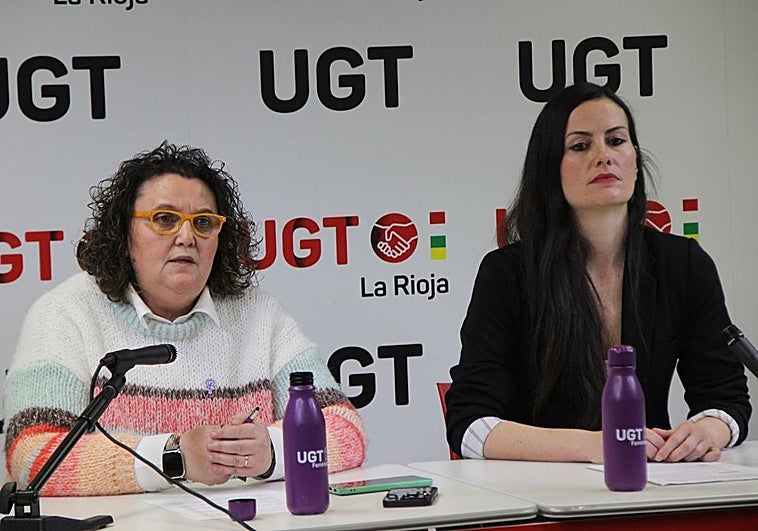 Yolanda López y Estela Pavón, en la presentación del informe sobre discriminación salarial
