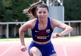 La logroñesa Elba Parmo bate el récord autonómico en el Nacional