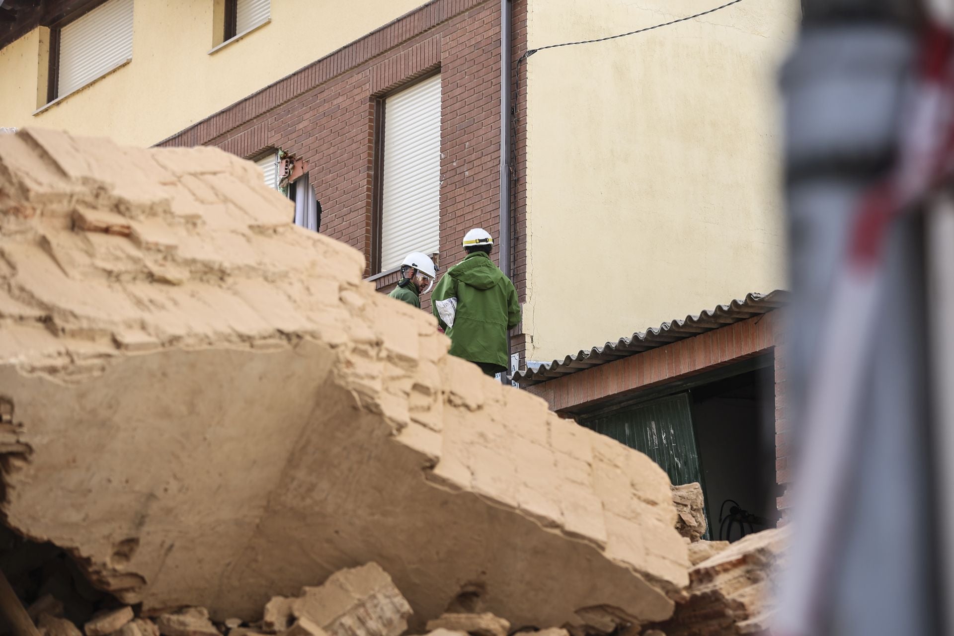 Las imágenes de Viguera en el día después del derrumbe