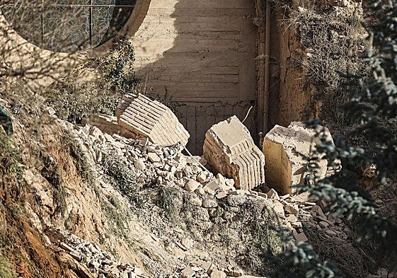 Las imágenes de Viguera en el día después del derrumbe