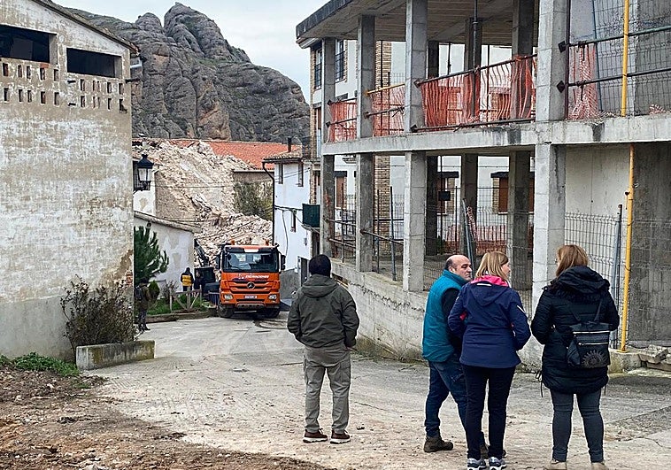 Comienzo del desescombro, este jueves.