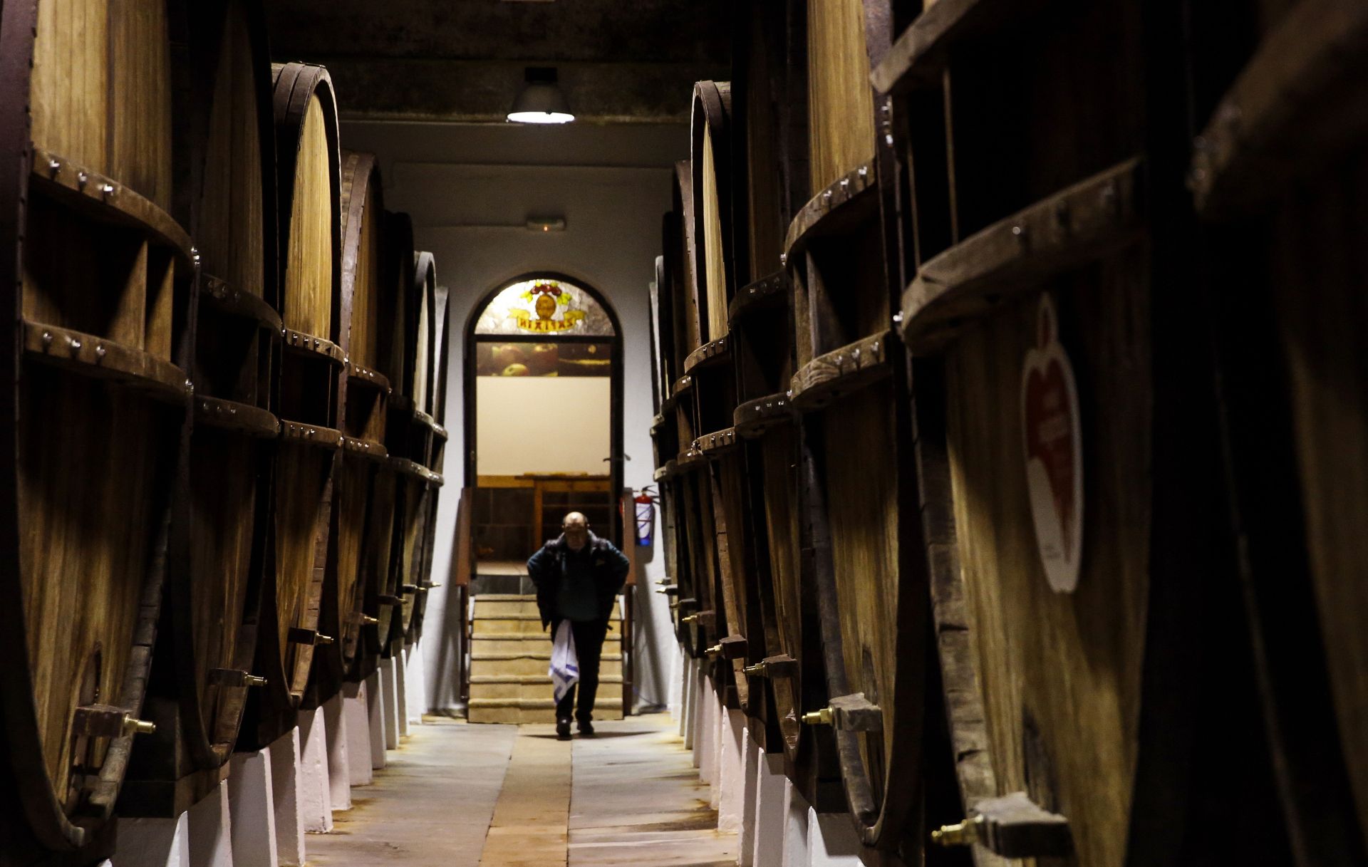 Imagen de una sidrería de Astigarraga.