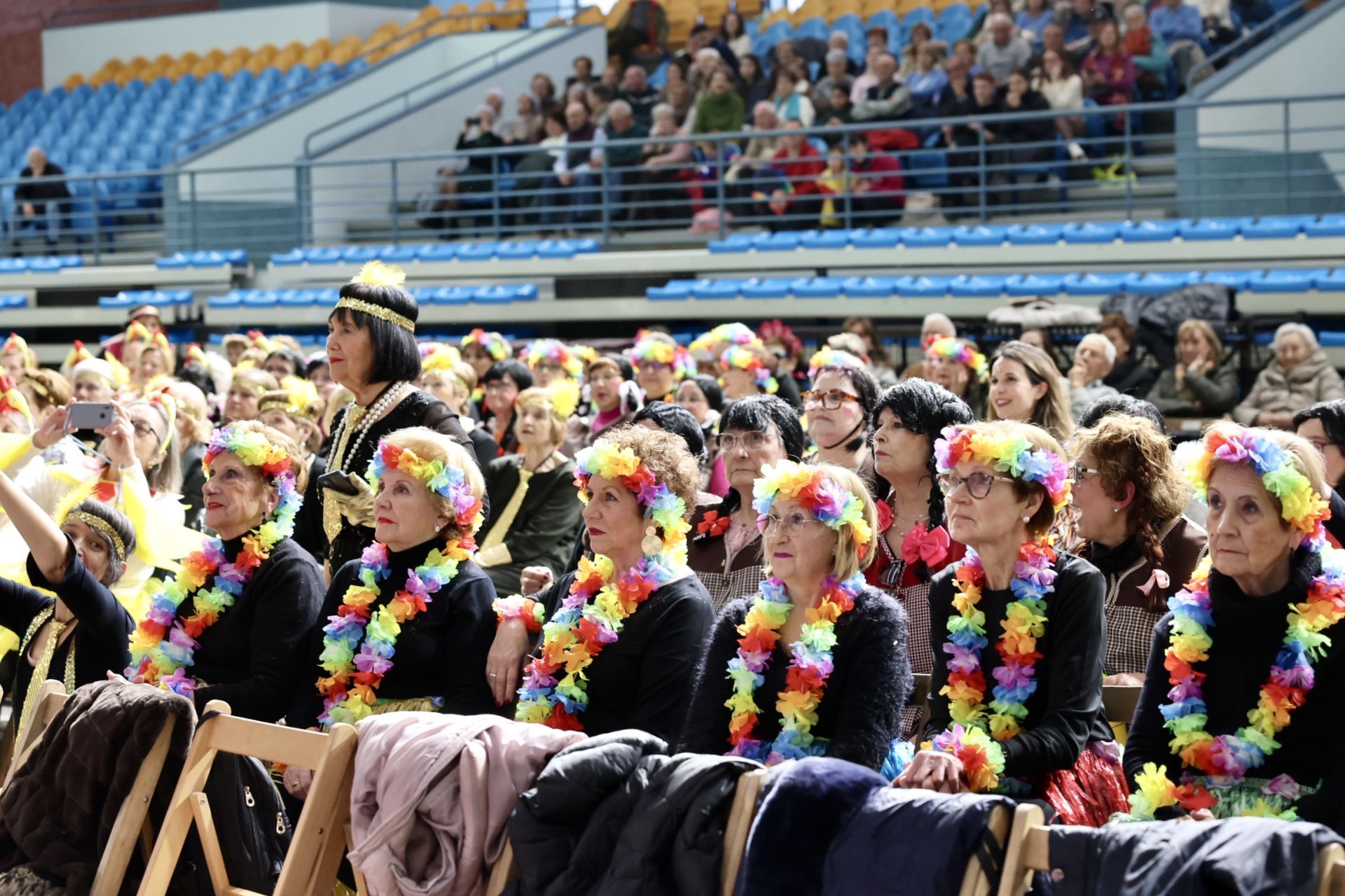 Los mayores celebran el Carnaval con una fiesta de disfraces en el Polideportivo Las Gaunas