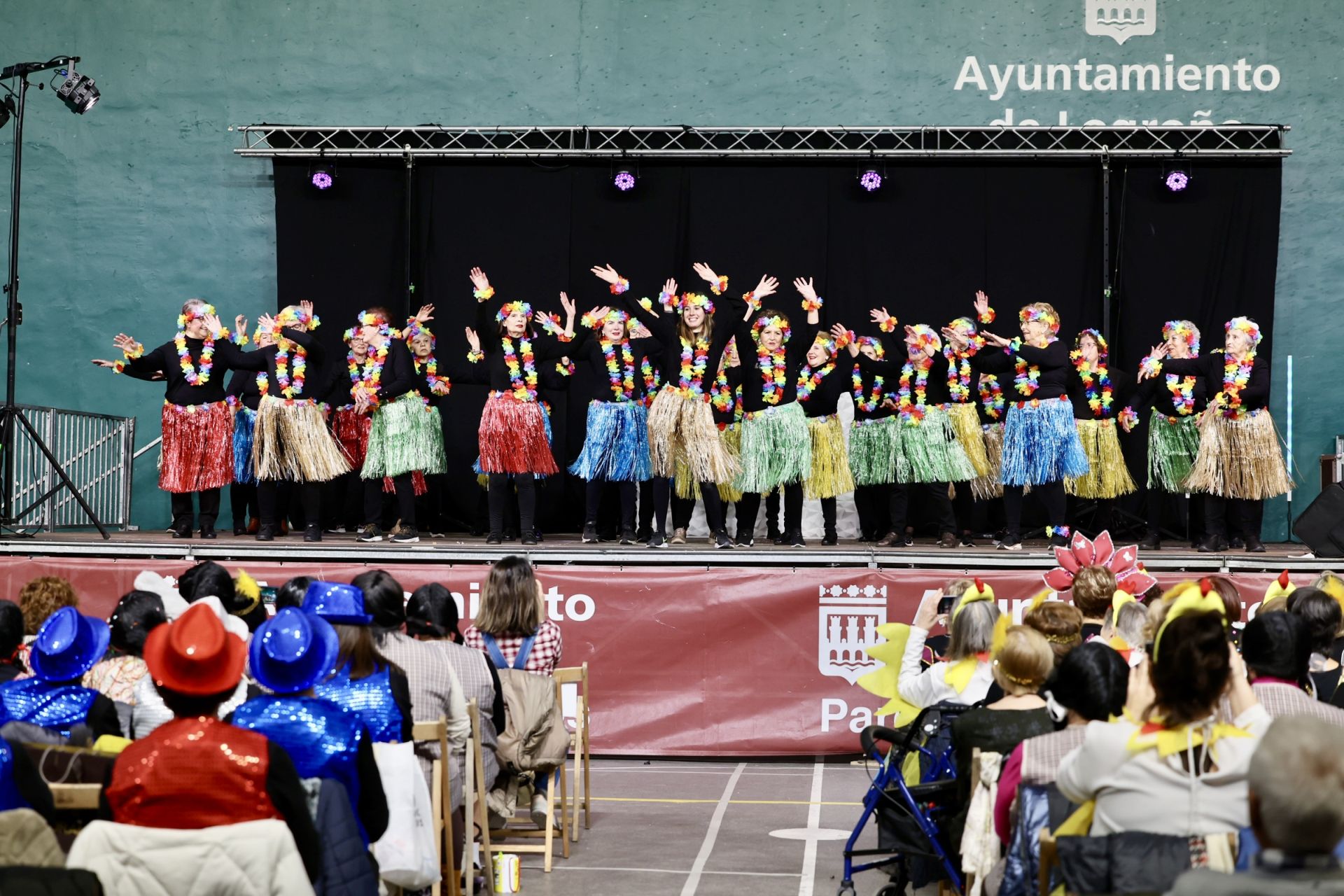 Los mayores celebran el Carnaval con una fiesta de disfraces en el Polideportivo Las Gaunas