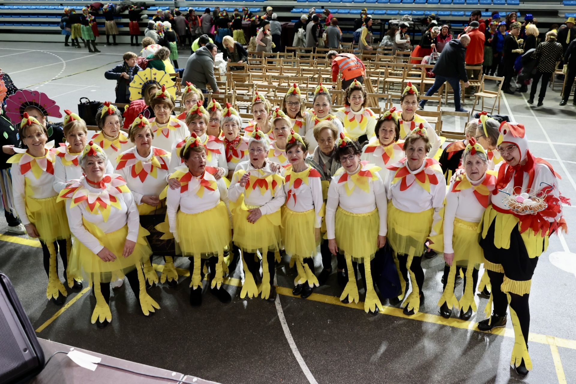Los mayores celebran el Carnaval con una fiesta de disfraces en el Polideportivo Las Gaunas