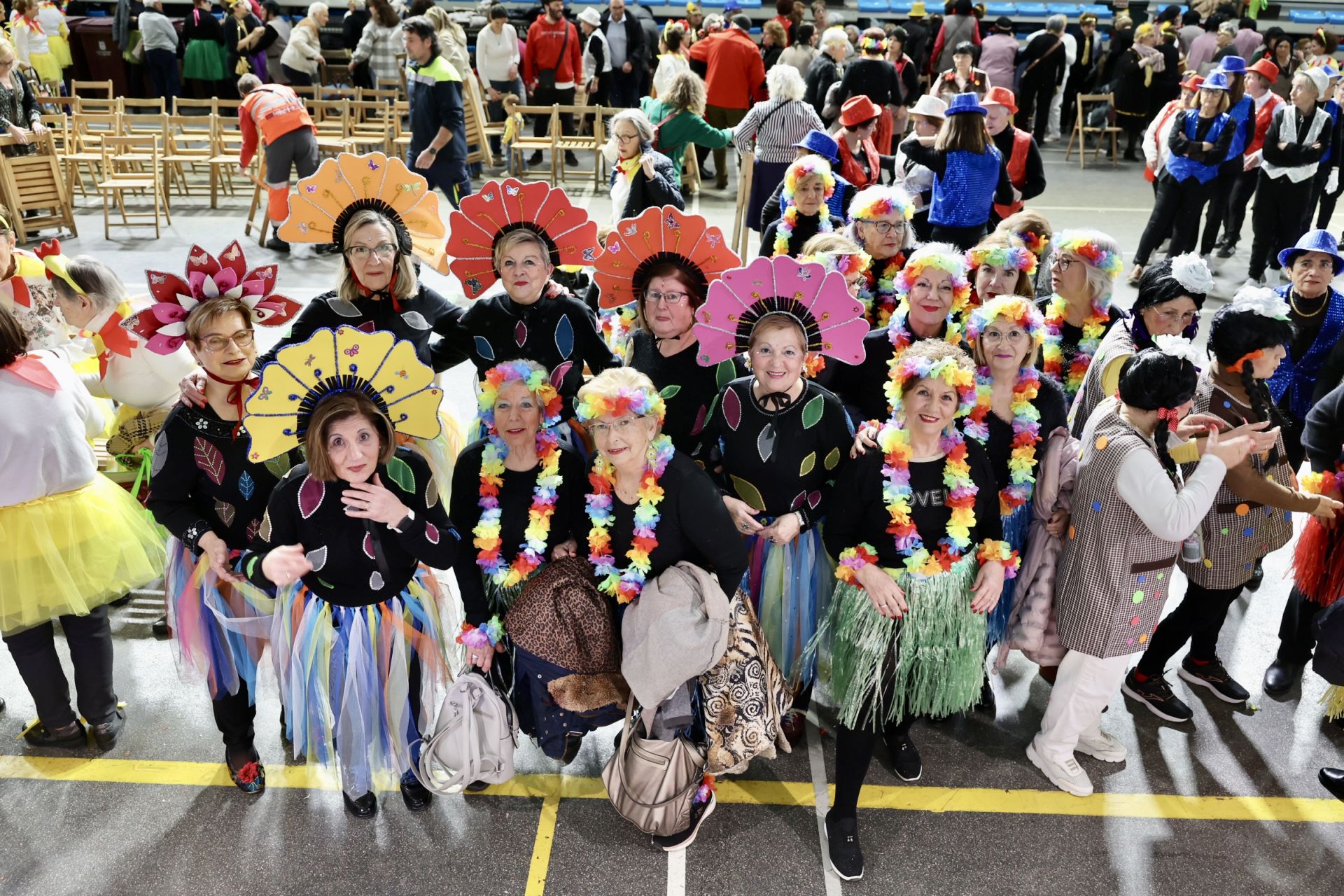 Los mayores celebran el Carnaval con una fiesta de disfraces en el Polideportivo Las Gaunas