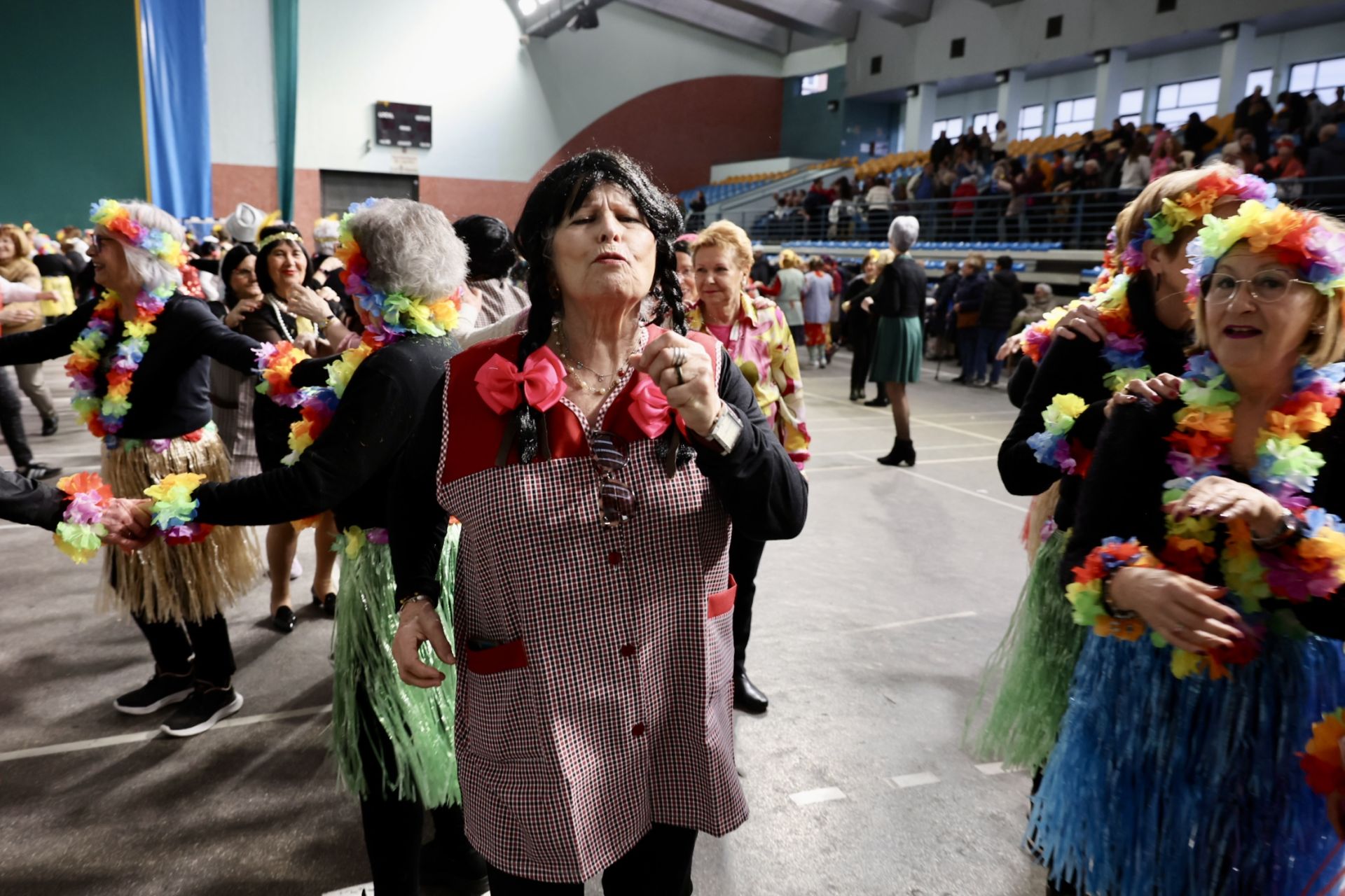 Los mayores celebran el Carnaval con una fiesta de disfraces en el Polideportivo Las Gaunas
