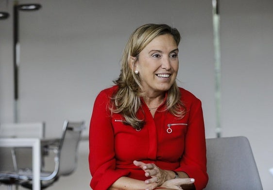 Belinda León, durante una entrevista.