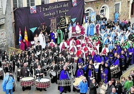 Las cinco cofradías participantes en la exaltación de Cornago.