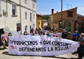 Movilización en 2021 contra los proyectos eólicos de Valderrete y Los Cruzados en Ocón