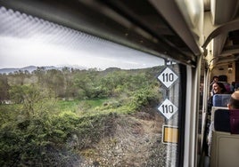Las imágenes del primer tren Logroño-Madrid por Miranda
