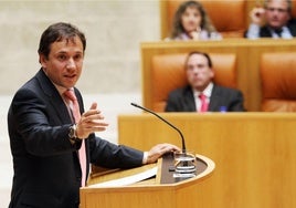 Rodríguez Peña, durante una intervención en el Parlamento riojano, en el que fue diputado entre 2003 y 2015.