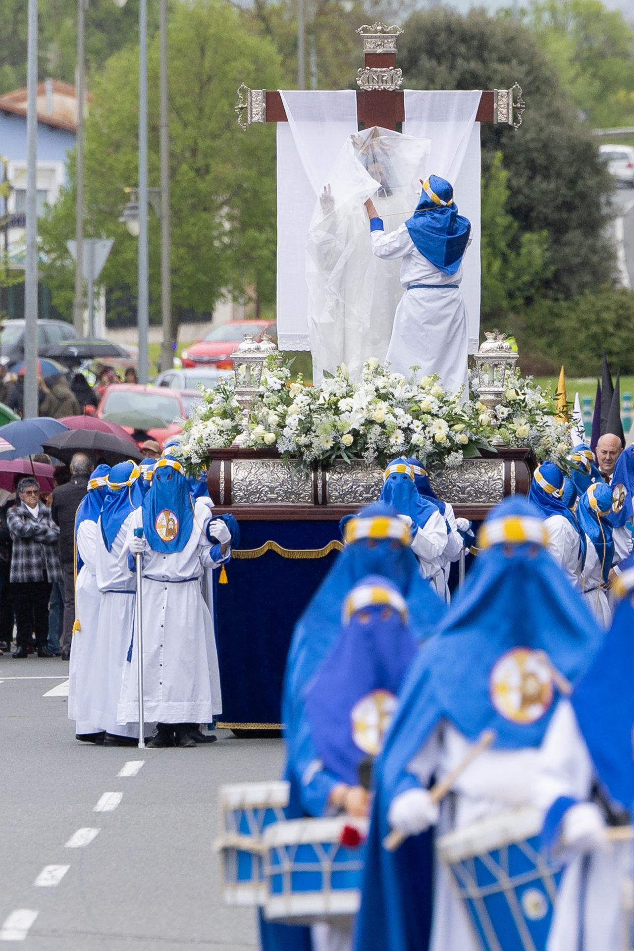 Las imágenes de la procesión de Cristo Resucitado, en Logroño