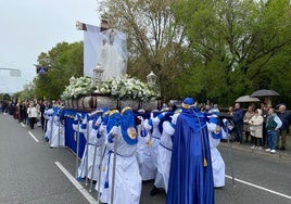 Así ha salido el Cristo Resucitado del cementerio de Logroño