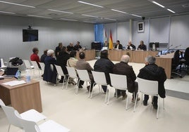 Los acusados, este miércoles, en el banquillo en la Audiencia Provincial.