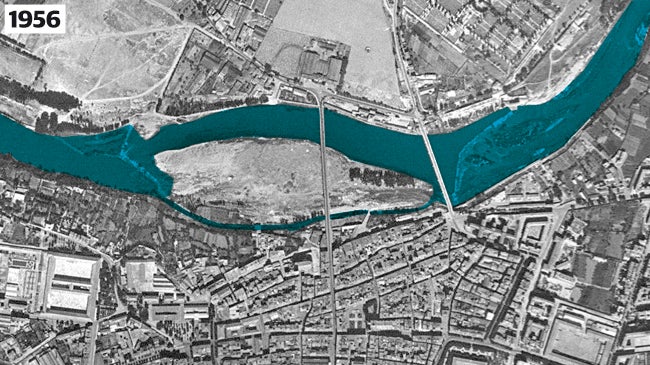 Imagen antes - Así ha visto la ciudad cambiar las orillas de su río