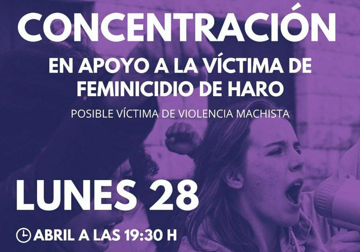 Convocada una concentración en protesta por el asesinato de una mujer de Haro