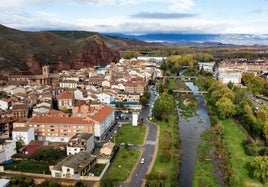 Vista aérea de Nájera.