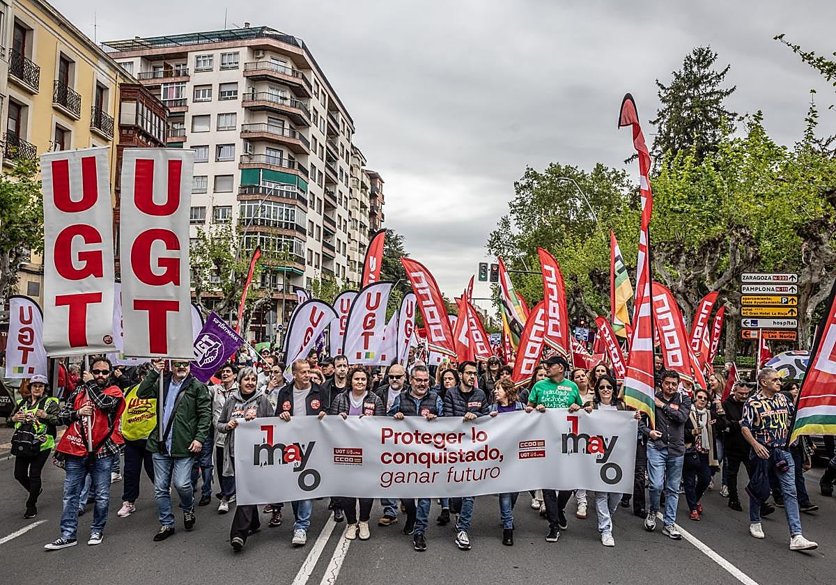 Movilización del 1 de Mayo en Logroño, en imágenes