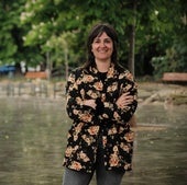 Laura Cañas Ruiz, presidenta del Colegio de Educadoras y Educadores Sociales de la Rioja (CEES-Rioja), en el logroñés parque Gallarza.