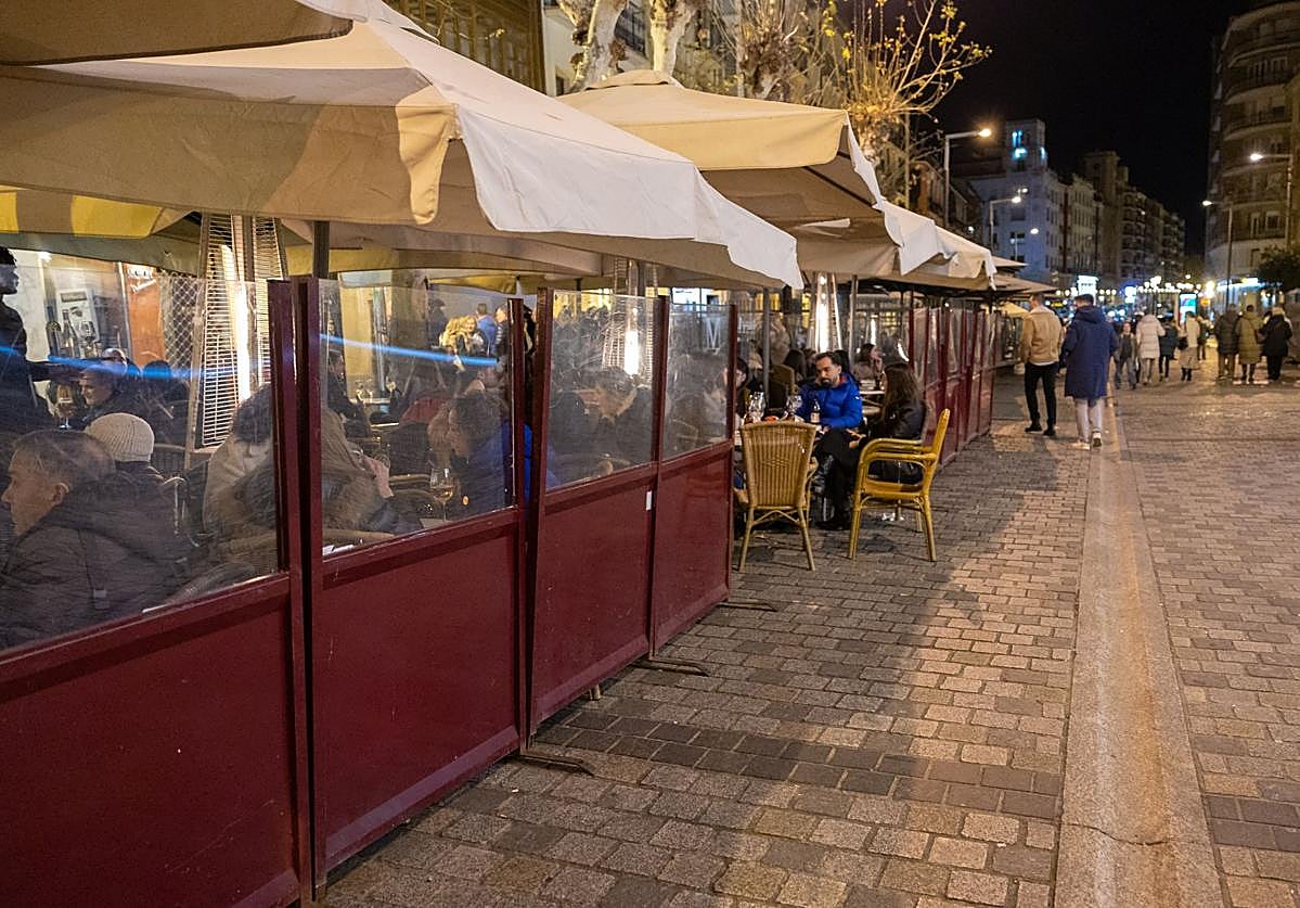 Zona de ocio nocturno en la calle Bretón de los Herreros.