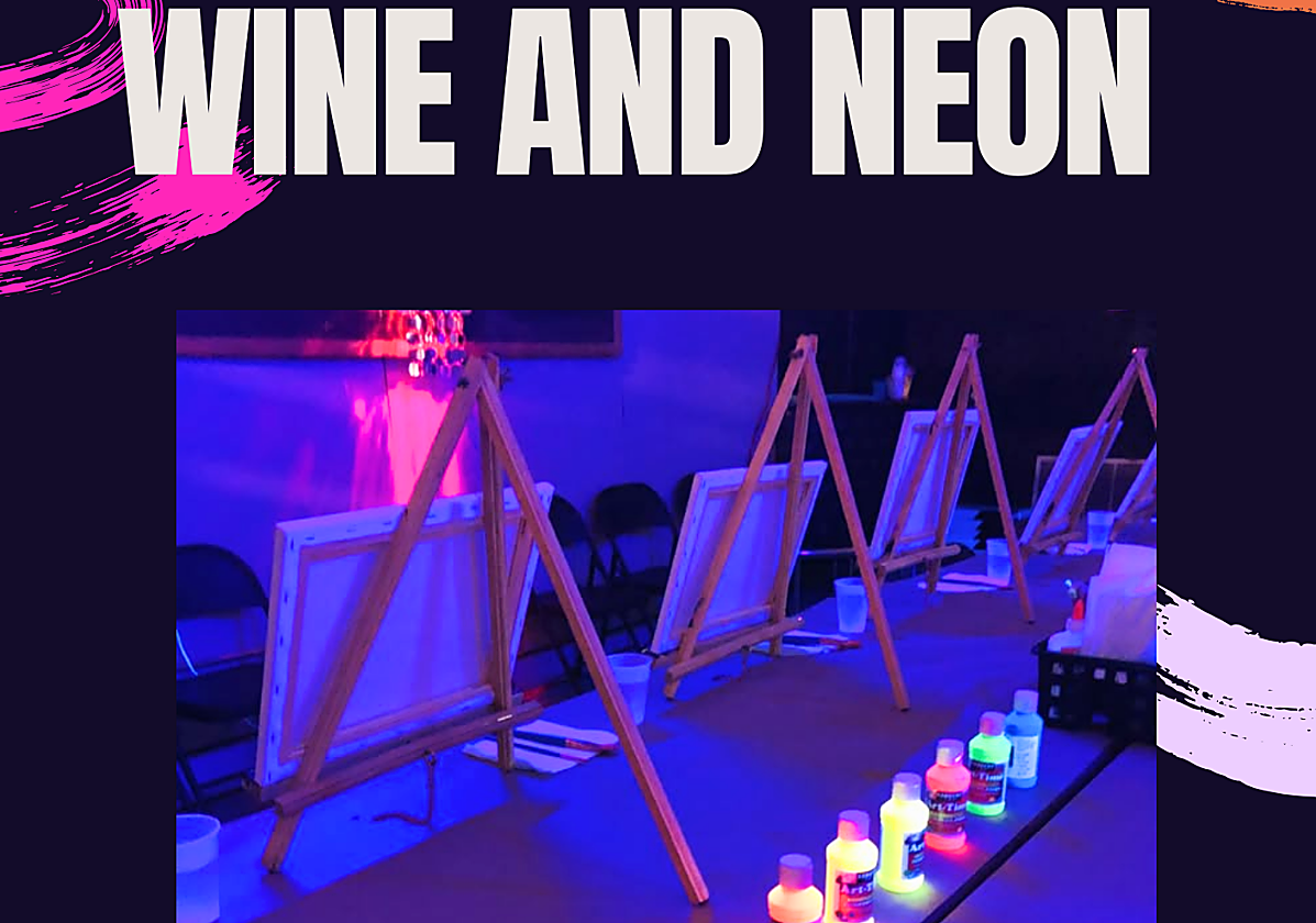 Pintura de neón, vino y patrimonio, en 'Wine & Neon'