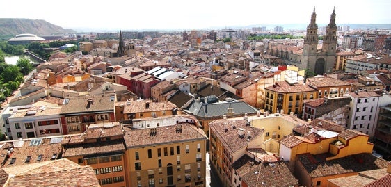 Imagen de archivo que recoge una vista panorámica del núcleo urbano de Logroño.