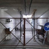 Estado en el que se encuentra la rampa de acceso al garaje de las instalaciones de la Policía Local de Logroño.