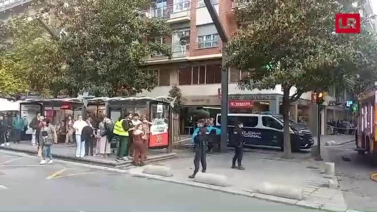 Incendio en la Gran Vía de Logroño