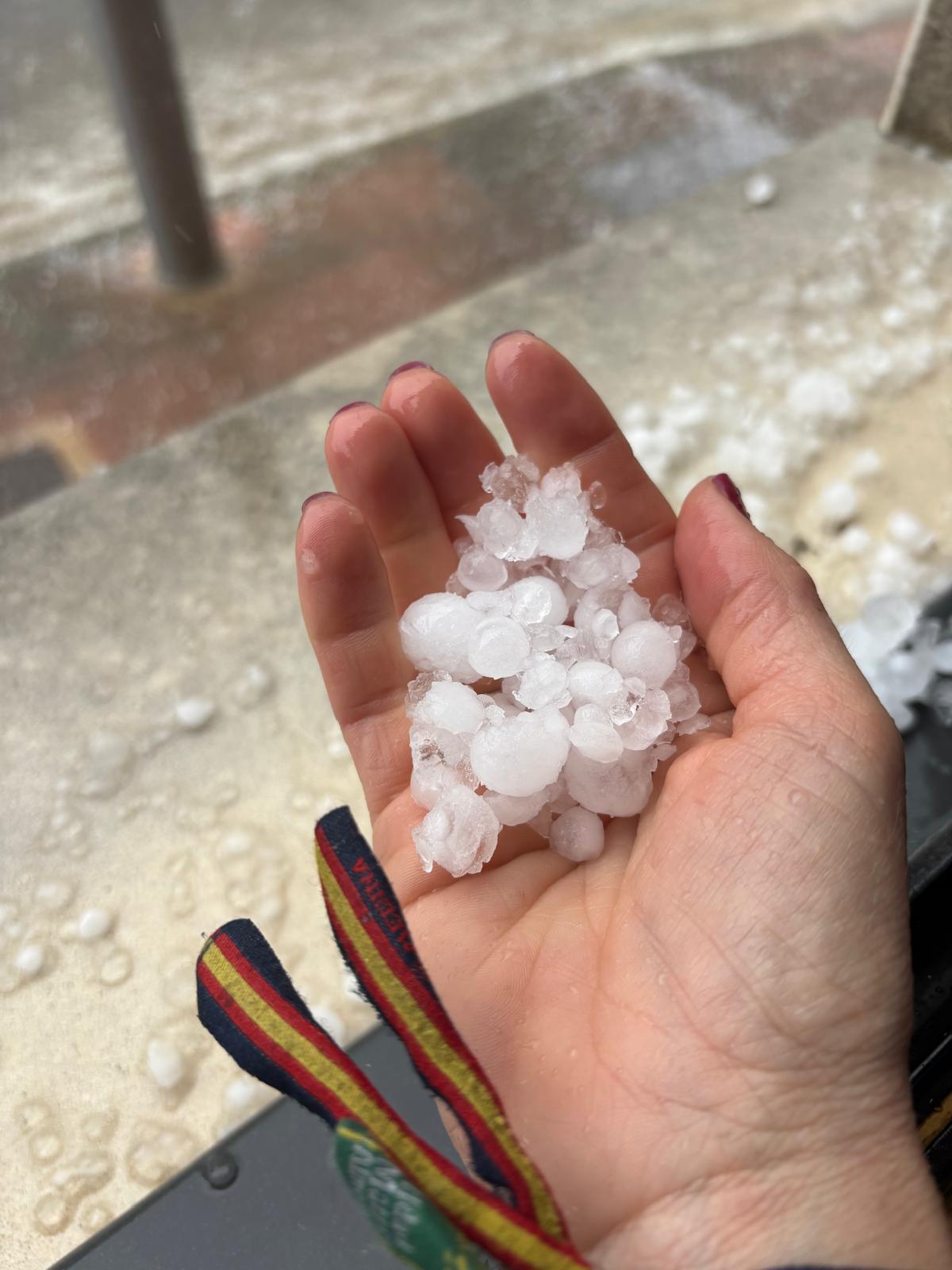 Granizo caído en El Villar de Arnedo.