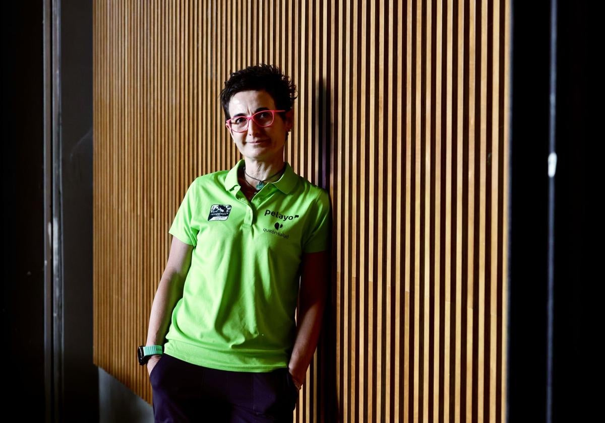 Miren Idoia Fernández posa tras un entrenamiento en el gimnasio.