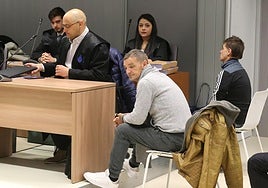 Condenados del crimen de Cuzcurrita en una sesión de juicio.