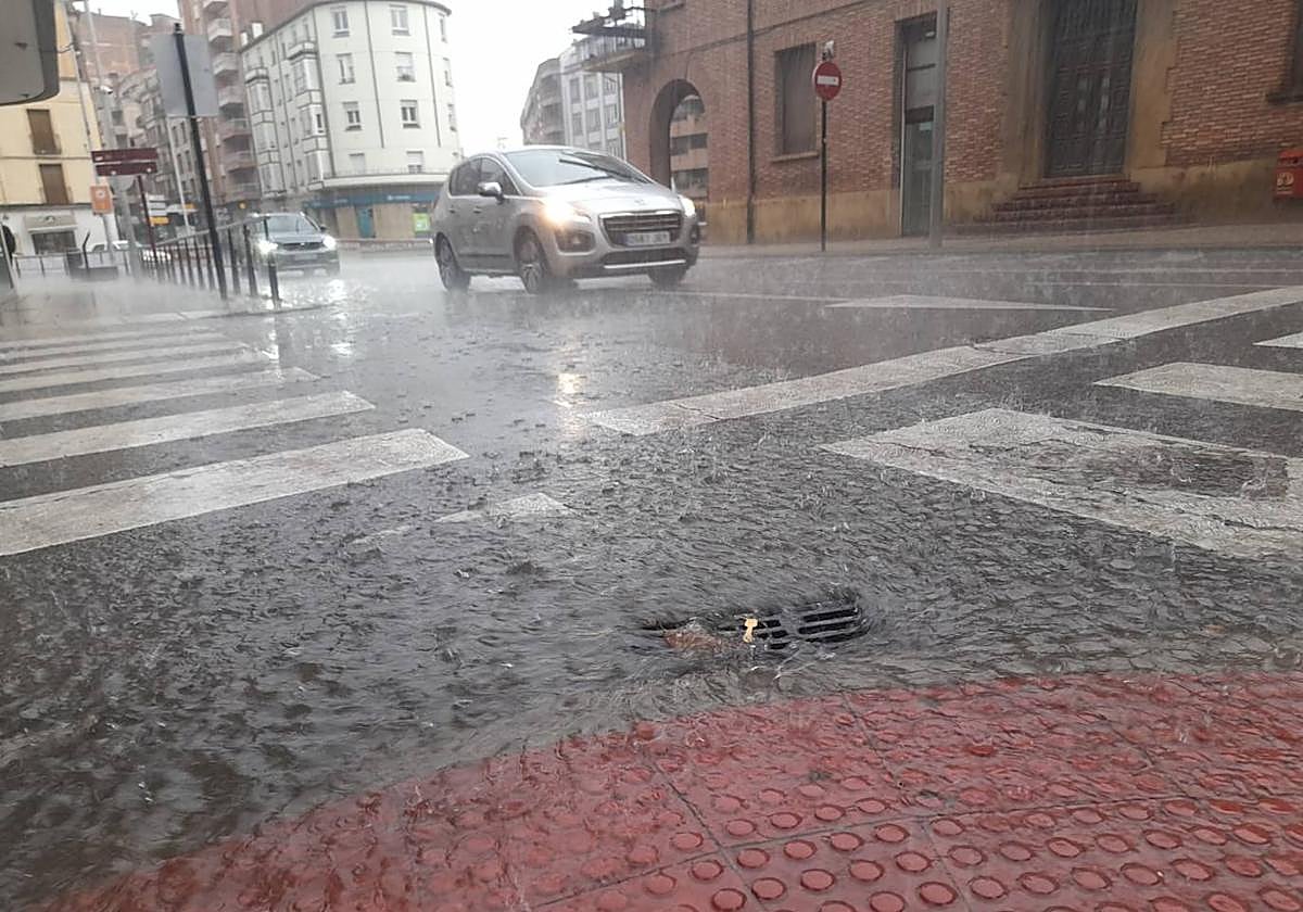 Tormenta en Calahorra.