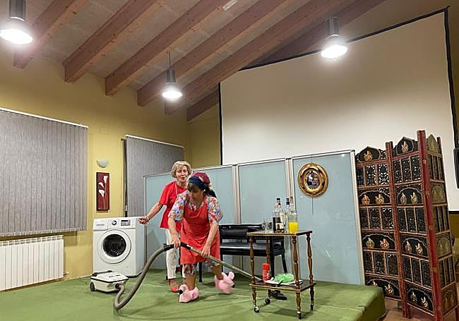 Representación teatral de ayer en Grávalos