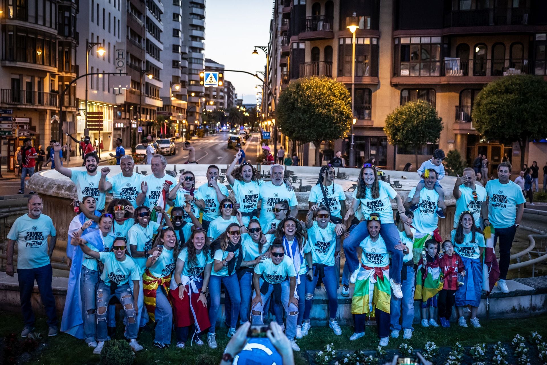 Así celebró el Dux su ascenso en la Fuente Murrieta