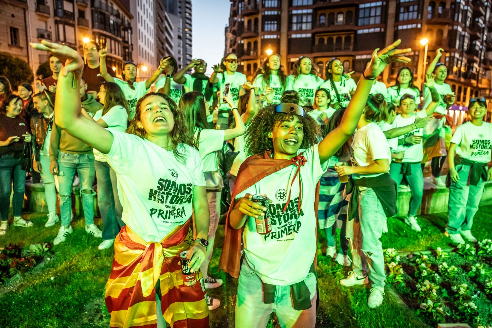 Así celebró el Dux su ascenso en la Fuente Murrieta
