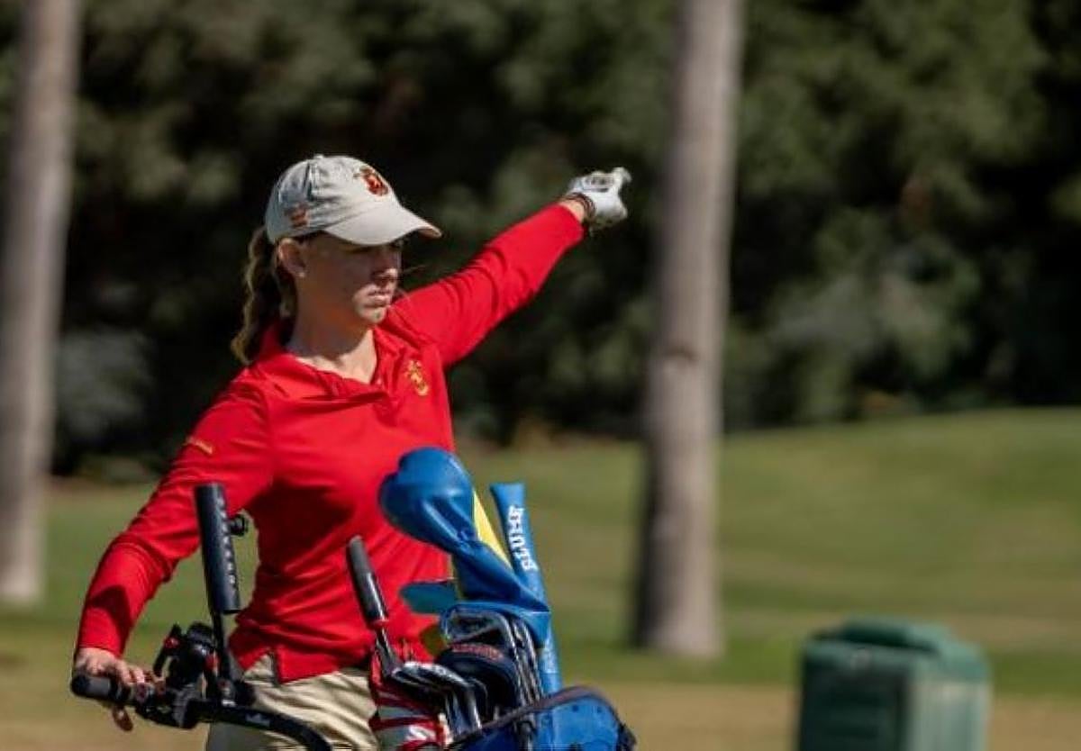 La castellonense Balma Dávalos, durante una prueba con la selección española.