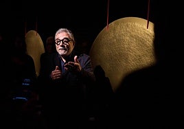 Jaume Plensa, en la inauguración de la exposición ubicada en bodegas CVNE de Haro.