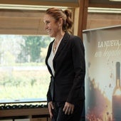 Raquel Pérez, este jueves, durante la asamblea de Grupo Rioja celebrada en Bodegas Faustino.
