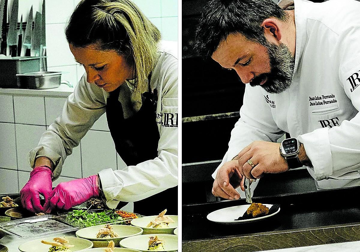 Teresa Gutiérrez y Juan Carlos Ferrando, en plena actividad.