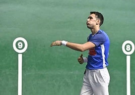 Zabala, durante un partido del Manomanista.