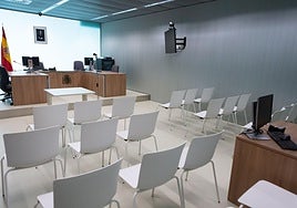 Sala de vistas en el Palacio de Justicia de La Rioja.