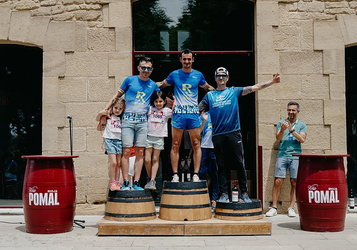 Podio masculino en la cita solidaria de Viña Pomal.