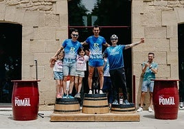 Podio masculino en la cita solidaria de Viña Pomal.